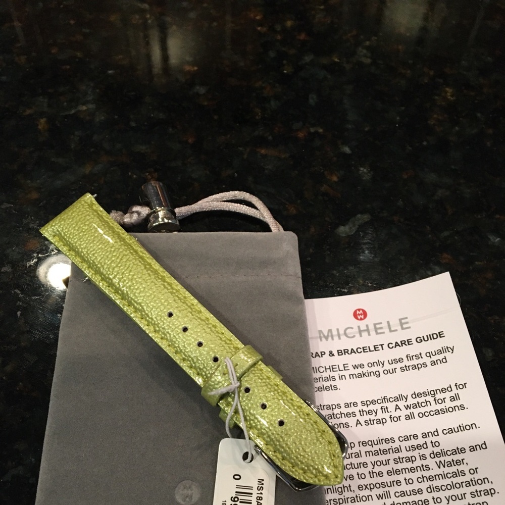 Michele leather strap.